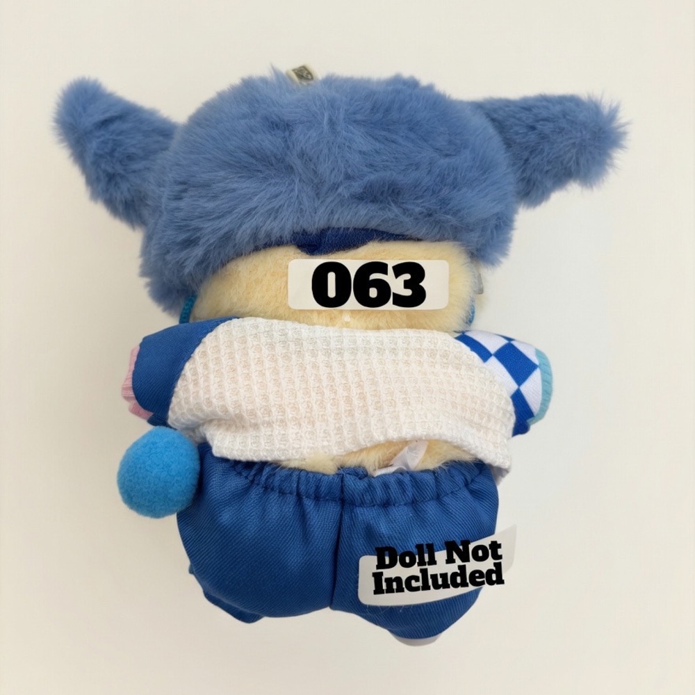 063, Five Piece Stitch Outfit with Glasses and Shoes for Labubu Doll(No Doll) - Picture 4 of 9